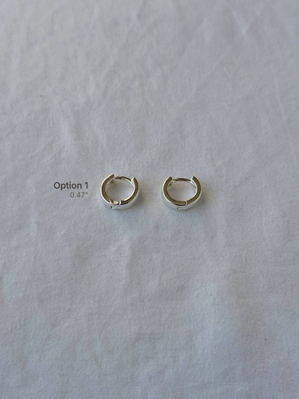 Squared Edge Hoop Earrings - Silver Plated - 0.47in